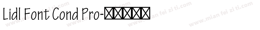 Lidl Font Cond Pro字体转换
